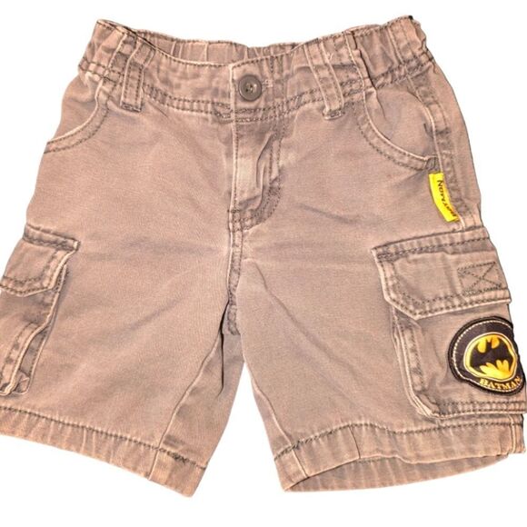 Batman boys gray cargo shorts‎ size 18 months - Picture 1 of 5